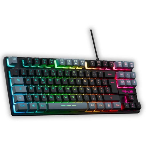 Tastiera da gioco - The G-Lab - KEYZ CAESIUM - RGB - Nero e grigio - TKL