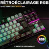 Tastiera da gioco - The G-Lab - KEYZ CAESIUM - RGB - Grigio e nero - TKL