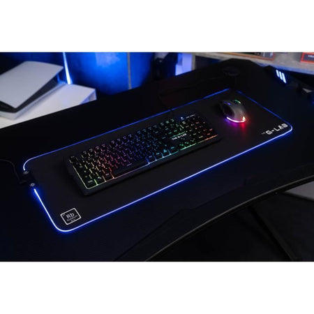 Tappetino per mouse RGB - THE G-LAB - PAD-RUBIDIUM - XXL - 800x300x3mm - Porta USB