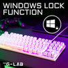 Tastiera da gioco - Membrana RGB TKL - THE G-LAB - KEYZ-CAESIUMT-W/FR - Layout FR - 12 scorciatoie - 100% personalizzabile - Bianca