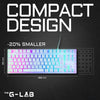 Tastiera da gioco - Membrana RGB TKL - THE G-LAB - KEYZ-CAESIUMT-W/FR - Layout FR - 12 scorciatoie - 100% personalizzabile - Bianca