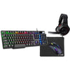 COMBO GAMING 4in1 - THE G-LAB - COMBO-SULFUR/FR - Tastiera e mouse da gioco retroilluminati + Cuffie da gioco + Tappetino per mouse