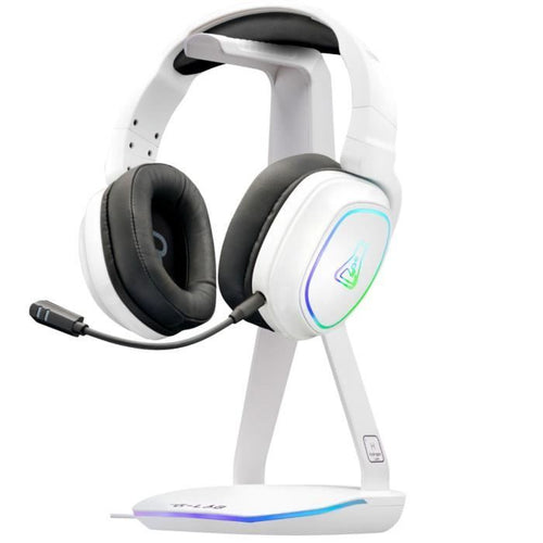 Supporto per cuffia/auricolare - THE G-LAB - K-STAND HYDROGEN - 2 porte USB - Bianco