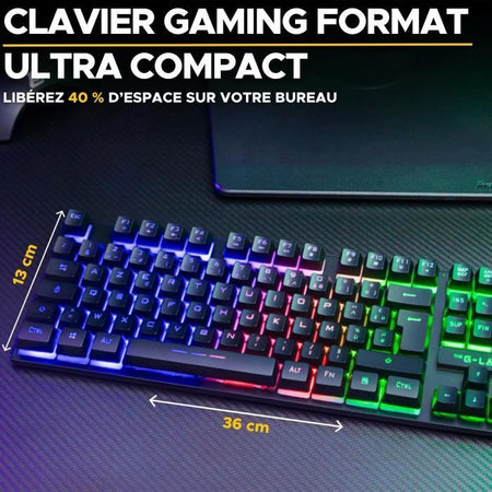 Tastiera da gioco - The G-Lab - KEYZ CESIUM TKL WIRELESS - wireless - azerty - Nera