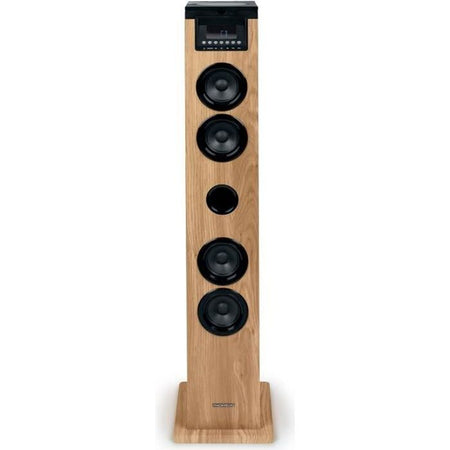 Altoparlante a torre - THOMSON - Nero/Legno - Bluetooth/CD/USB/SD, 60W, Radio FM, Telecomando, Alimentatore 230 V