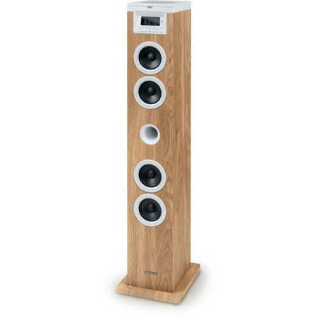 Altoparlante a torre - THOMSON - Bluetooth/CD/USB/SD - Bianco/Legno - 60W - Radio FM