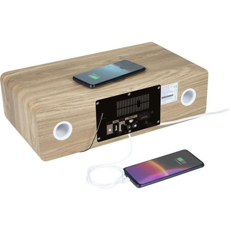 Microsistema Bluetooth - THOMSON - Bianco e Nero - Radio FM/CD/MP3/USB, 60 W, Equalizzatore