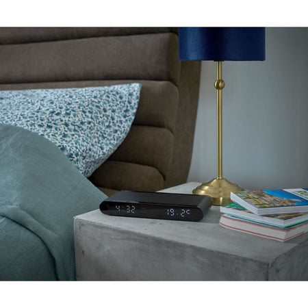 Stazione di ricarica per sveglia - THOMSON - Nero - Induzione 15W, Temperatura, Porta USB-C, Alimentatore. 230V