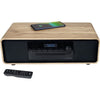 Microsistema Bluetooth - THOMSON - Legno/Nero - Radio FM/DAB+/CD/MP3/USB/Induzione, 75W, display LCD, Telecomando, Alimentatore. 230 V