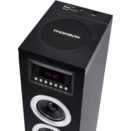 THOMSON DS120CD - Altoparlante multimediale a torre - Lettore CD - 60W - Bluetooth, USB, radio FM - Display a LED - Nero