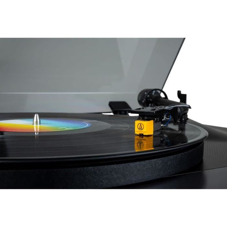 THOMSON TT700 - Giradischi in vinile Premium 33 e 45 Giri - Testina AT91 Audio Technica - Antiskating - Nero