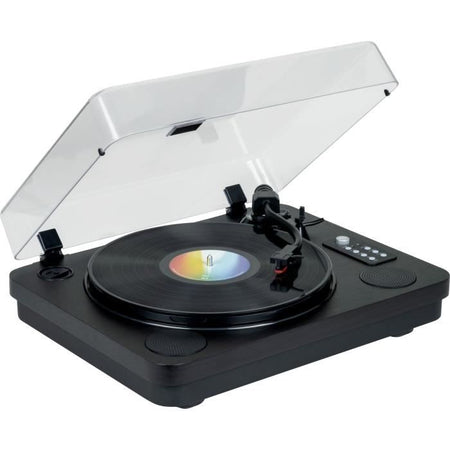 Giradischi in vinile Bluetooth - THOMSON - TT650BT - Registrazione USB - 2 altoparlanti - Nero