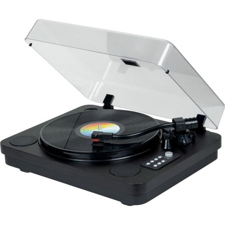 Giradischi in vinile Bluetooth - THOMSON - TT650BT - Registrazione USB - 2 altoparlanti - Nero