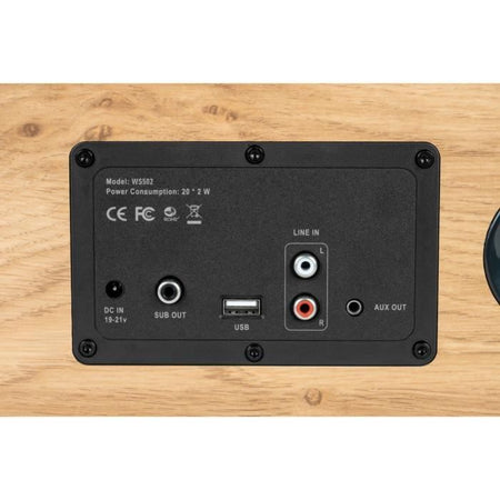 Altoparlante residenziale in legno - THOMSON - WS502 - Bluetooth 5.0, 100W, RCA, USB, AUX-IN