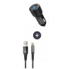 Pacchetto caricabatterie + cavo - THOMSON - Caricabatterie per auto da 60 W - Cavo USB-A a L 3A