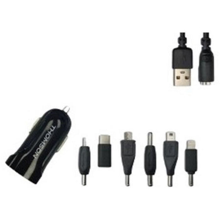 Kit caricabatterie + connettore - THOMSON - Caricabatterie AC - 12/24 V - 6 connettori - 2 A - Cavo da 1 m