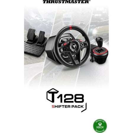 Volante da gaming - THRUSTMASTER - T128 X SHIFTER PACK - Per Xbox Series XS Xbox One e PC - Nero e Rosso