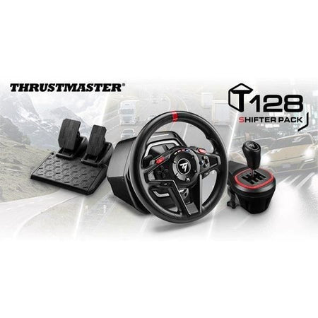 Volante da gaming - THRUSTMASTER - T128 X SHIFTER PACK - Per Xbox Series XS Xbox One e PC - Nero e Rosso