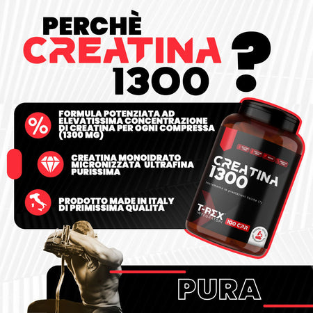 Creatina Micronizzata Monoidrato 100 compresse da 1,5 gr T-Rex