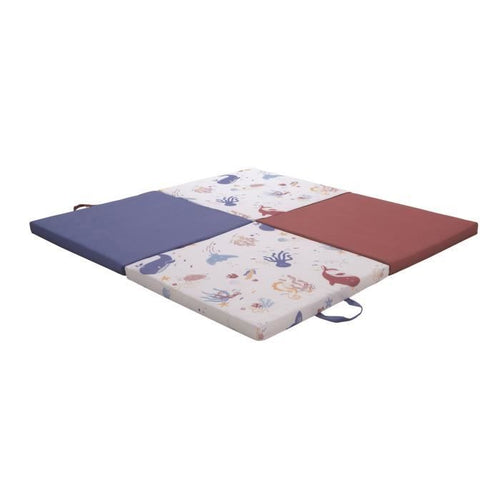 TINEO Tappeto intelligente Tesori dell'oceano 3 in 1 - Evolutivo - Rivestimento sfoderabile - 120x120 cm -