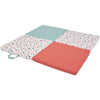 Tappeto da gioco Malin - TINEO - Tappetino evolutivo multifunzione 3 in 1 - 120 x 120 cm - Geometrico / Animali divertenti