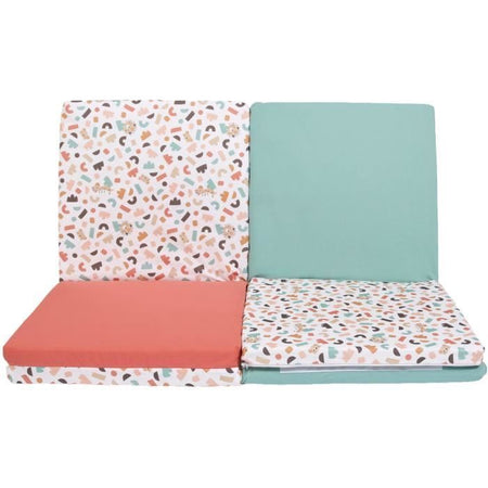 Tappeto da gioco Maxi Malin - TINEO - Tappetino evolutivo 5 in 1 - 180 x 120 cm - Geometrico / Animali divertenti