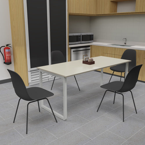 Tavolo mensa per azienda con piano in melaminico e struttura verniciata da 6 o 8 persone cm. 180x80x72,5h
