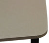 Tavolo per mensa con struttura metallica tubolare con gamba sagomata e verniciata e piano in legno sagomato ellittico per 8 persone cm. 200x100x72h