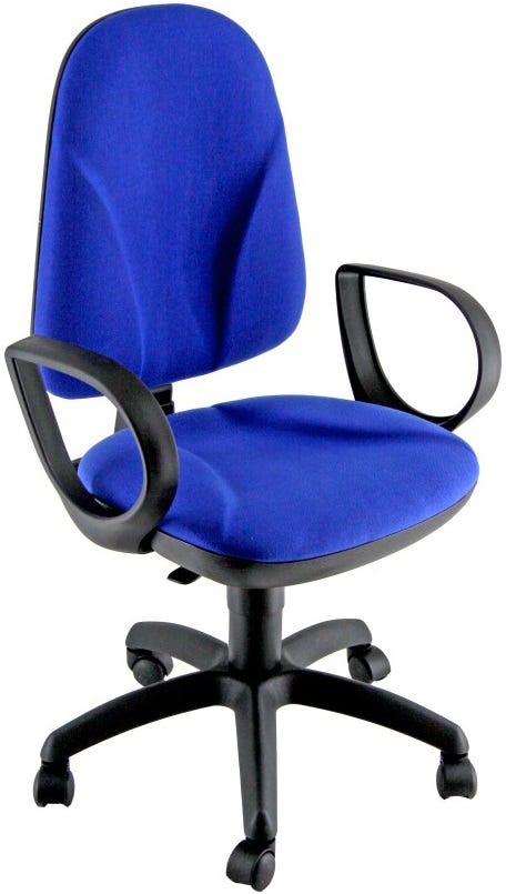 Poltroncina ergonomica certificata con braccioli da ufficio operativo