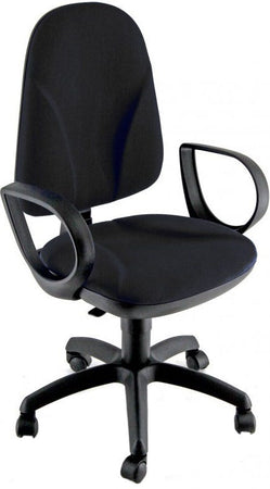 Poltroncina ergonomica certificata con braccioli da ufficio operativo