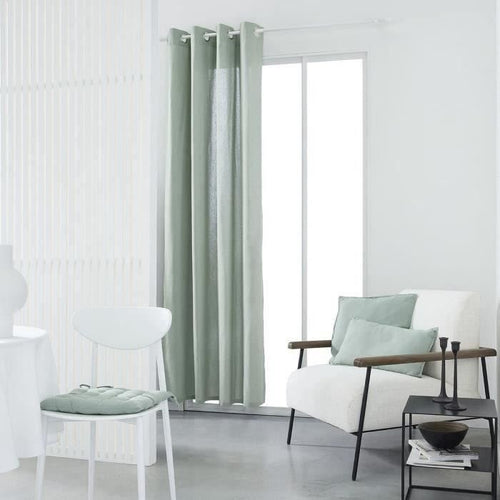 Tenda con occhielli TODAY - 140x240 cm - 100% cotone - Celadon