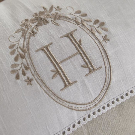 Cuscino - TODAY - CHARME - Stampato x Chambray x Ricamo Berenice - 30 x 50 cm