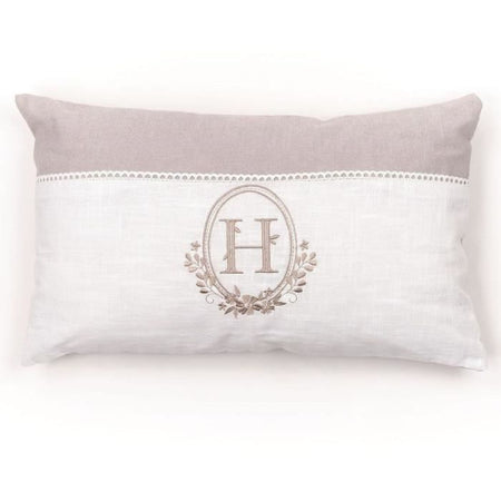 Cuscino - TODAY - CHARME - Stampato x Chambray x Ricamo Berenice - 30 x 50 cm
