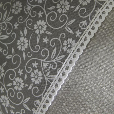 Cuscino - TODAY - CHARME - Stampato x Chambray x Ricamo Capucine - 30 x 50 cm