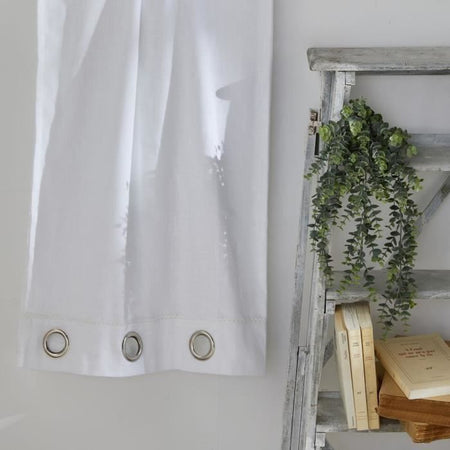 Tenda a velo - TODAY - CHARME - occhielli slub gesso - 140 x 240 cm