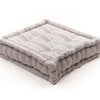 Cuscino da pavimento - TODAY - CHARME - Slub x Chambray x Ricamo Berenice - 40 x 40 x 10 cm