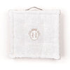 Cuscino da pavimento - TODAY - CHARME - Slub x Chambray x Ricamo Berenice - 40 x 40 x 10 cm