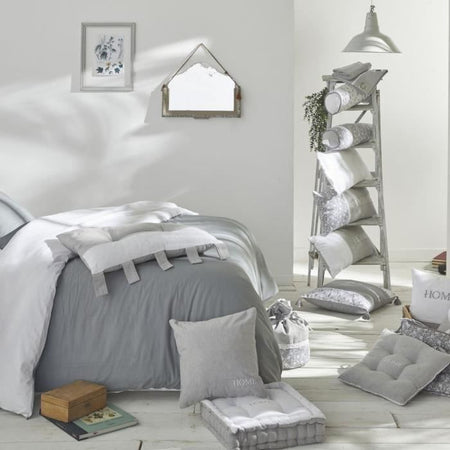 Cuscino Polochon - TODAY - CHARME - Stampa Capucine Grigio Scuro - 45 x 15 cm