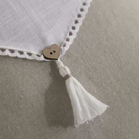 Cuscino - TODAY - CHARME - Slub x Chambray x Pompon Berenice - 40 x 40 cm