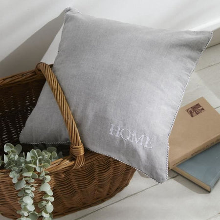 Cuscino - TODAY - CHARME - Chambray x Petite broderie Capucine - 40 x 40 cm