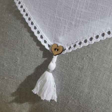 Cuscino - TODAY - CHARME - Slub x Chambray x Pompon Capucune - 40 x 40 cm