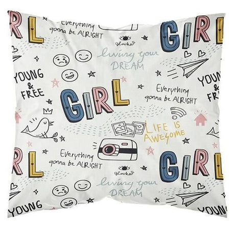 TODAY Kids First 1.11 Completo letto per bambini - 1 persona - Copripiumino 140 x 200 e 1 federa 63 x 63 - Stampa bianca