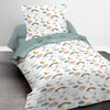 TODAY Kids First 1.15 Completo letto per bambini - 1 persona - Copripiumino 140 x 200 e 1 federa 63 x 63 cm - Stampa bianca