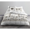 TODAY Completo letto 2 persone in cotone - 240x260 cm - Stampa Eden White