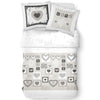 TODAY Completo letto 2 persone in cotone - 240x260 cm - Stampa Eden White