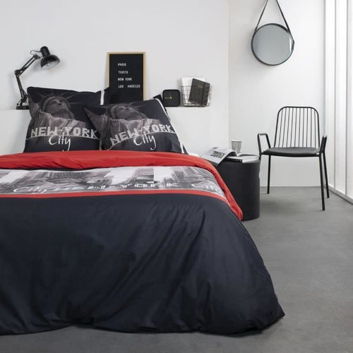 TODAY Completo letto 2 persone in cotone - 220x240 cm - Clem Red Print