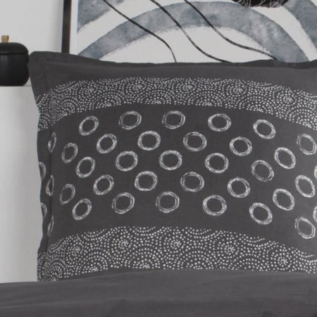 TODAY Completo letto in cotone per 1 persona - 140x200 cm - Stampa Gael Grey