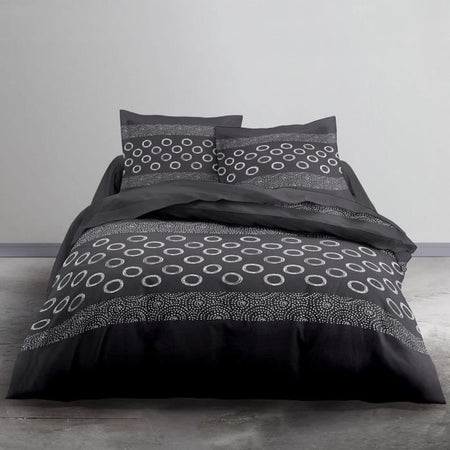 TODAY Completo letto in cotone per 1 persona - 140x200 cm - Stampa Gael Grey
