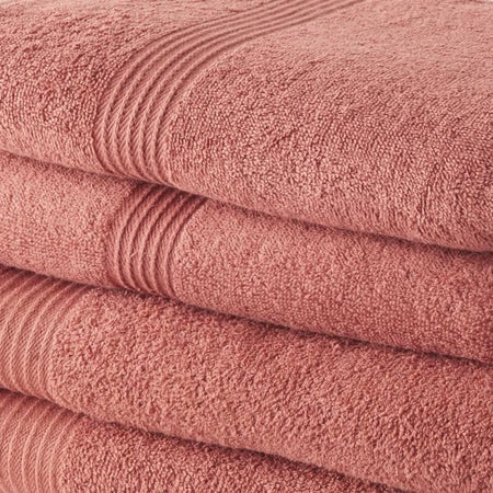 TODAY Set 2 Asciugamani 50x100 cm + 2 Asciugamani 70x130 cm Terracotta 100% cotone