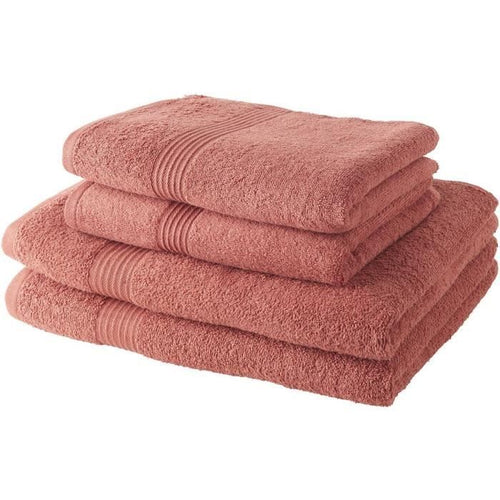 TODAY Set 2 Asciugamani 50x100 cm + 2 Asciugamani 70x130 cm Terracotta 100% cotone